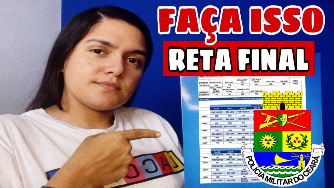 CONCURSO PMCE COMO ESTUDAR NA RETA FINAL PASSO A PASSO