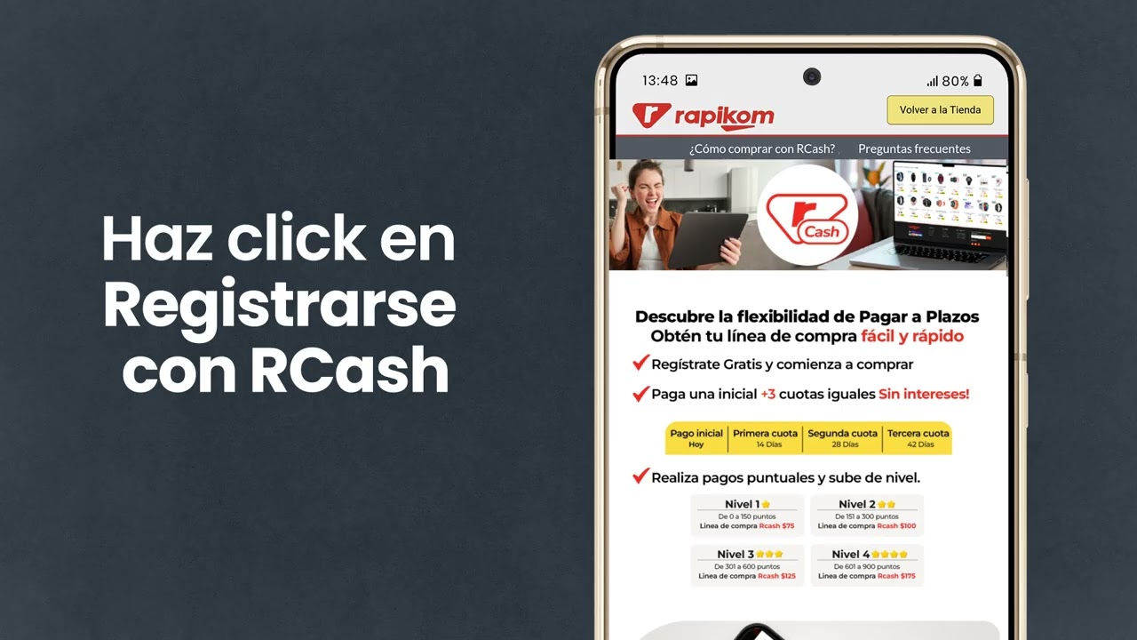¡Compra en plazos con RCash! 🧡