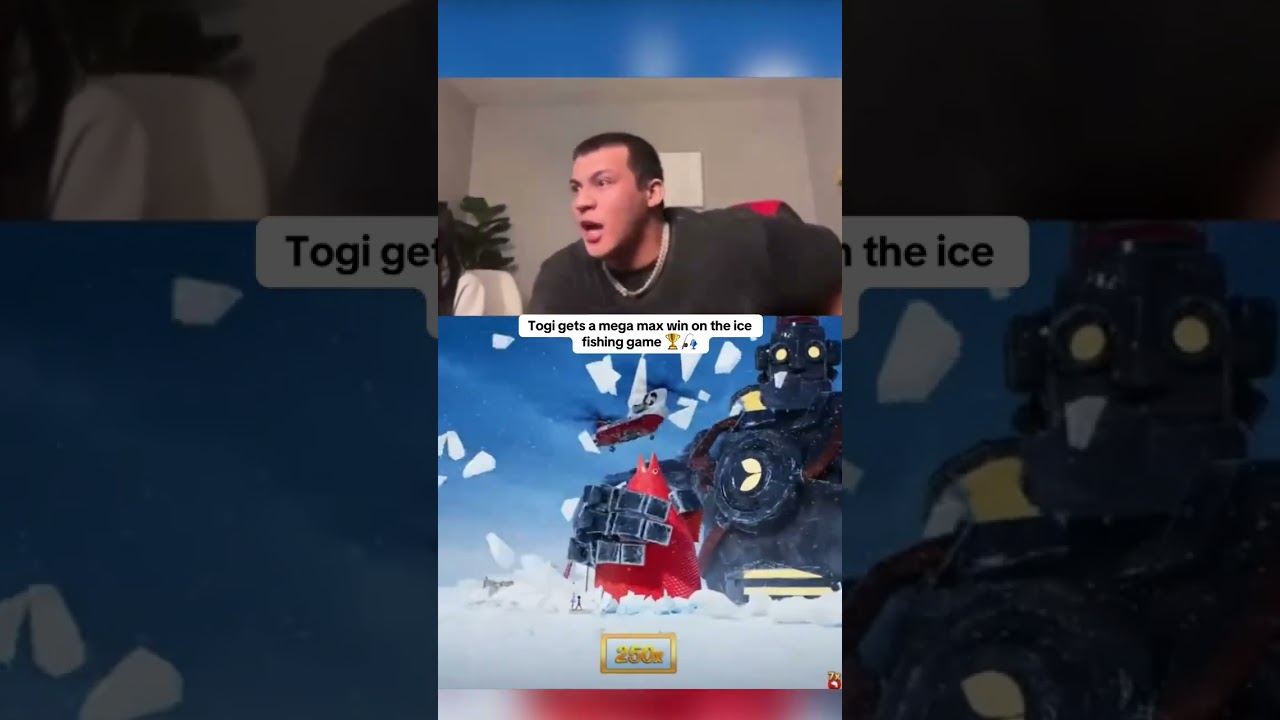 Togi gets a mega max win on the ice fishing game 