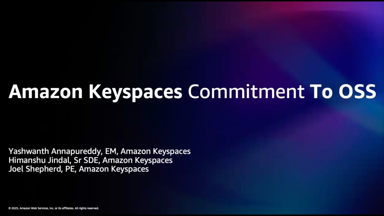 Amazon Keyspaces Commitment to OSS