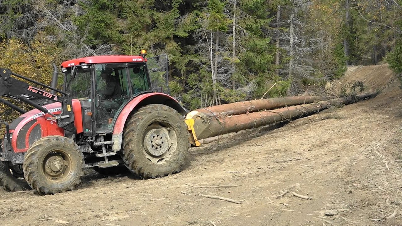 Ťažba dreva  Zetor Forterra 9641 & Uniforest 50E