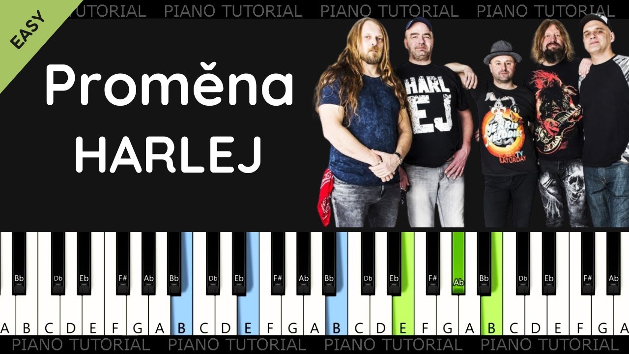 Harlej - Proměna (piano tutorial | klavír | akordy | noty | české písničky)