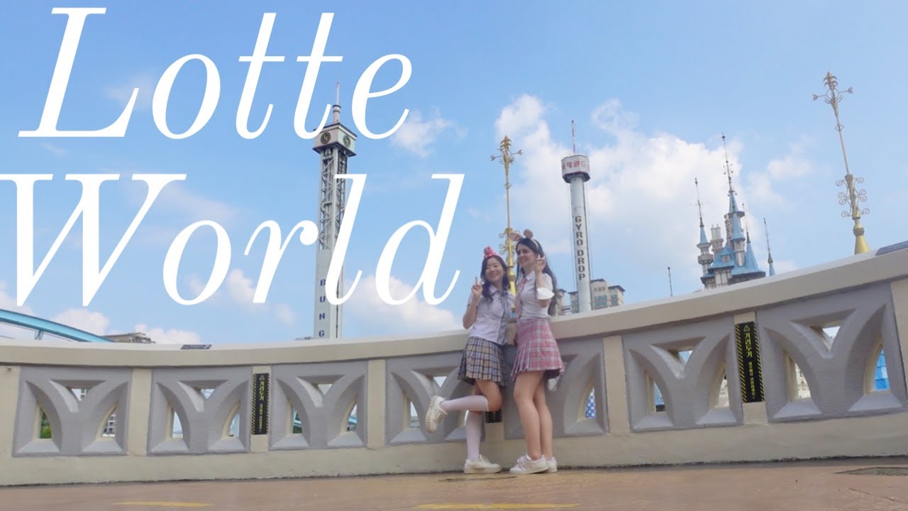 SEOUL vlog: uniforms at lotte world, perming my hair, going up lotte tower #vlog #lifeinkorea