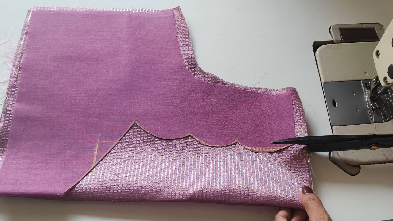 Blouse design cutting and stitching. Back neck design. Blouse designs 