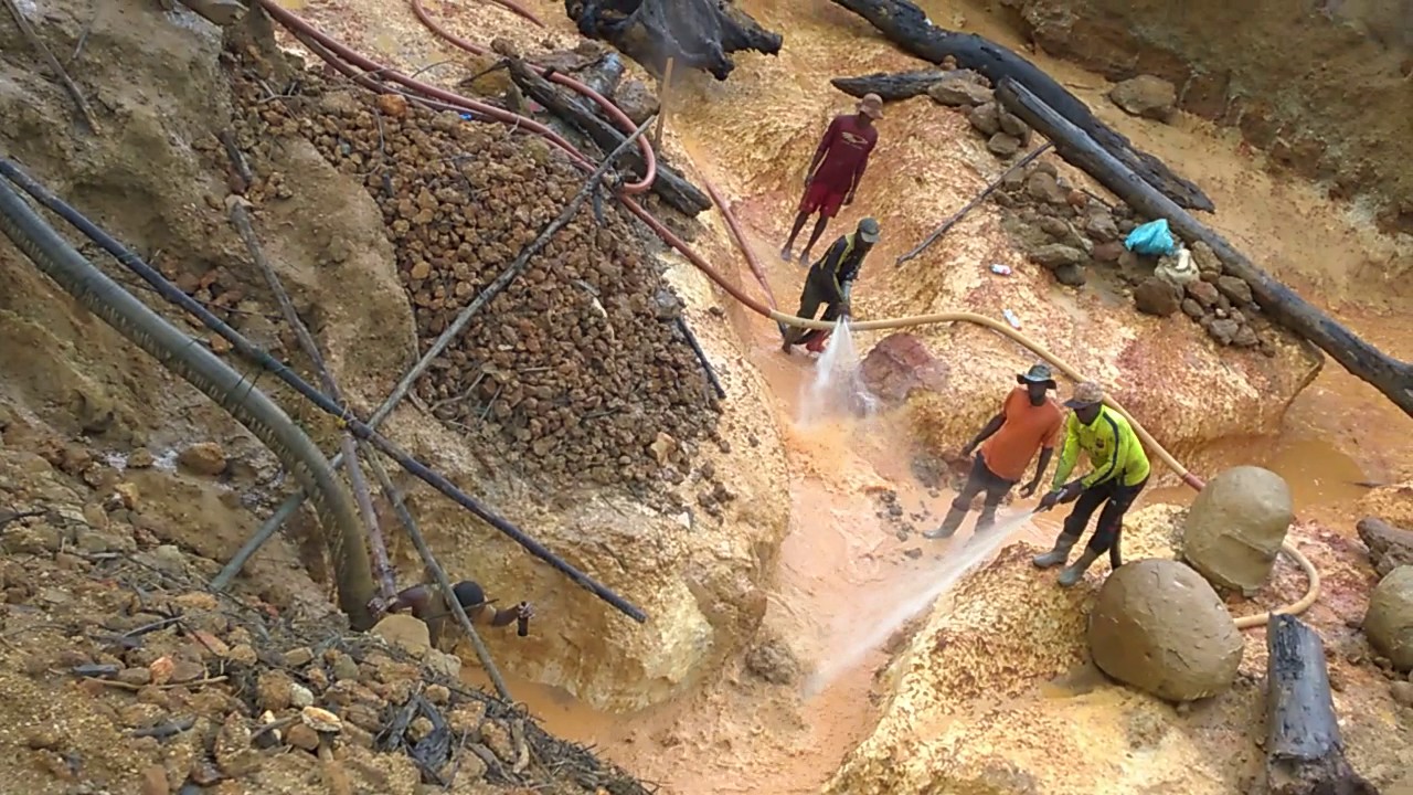 Gold mining in Guyana interior