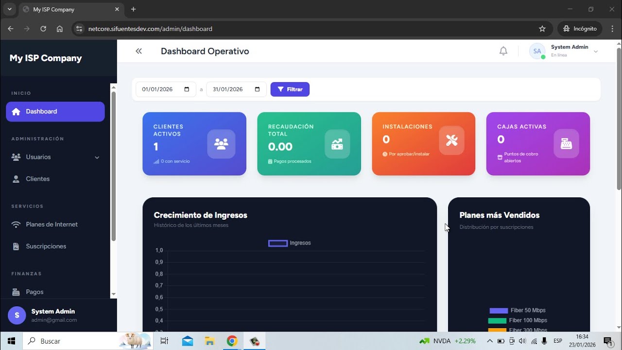 Sistema de Servicios y Planes de Internet | Laravel 12 + Livewire 3 + MySQL