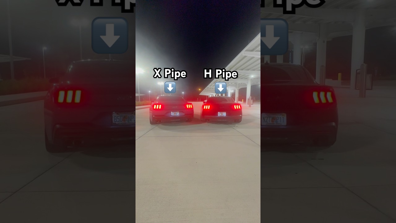 S650 Mustang GT X Pipe VS H Pipe Sound Comparison #fordmustang #mustanggt #mustang #fordperformance