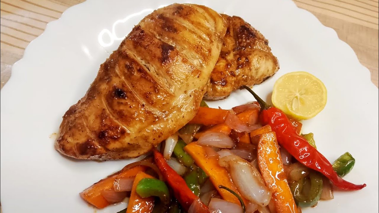 Perfect chicken steak  with vegetables | quick and delicious recipe | Yasmin food secrets 