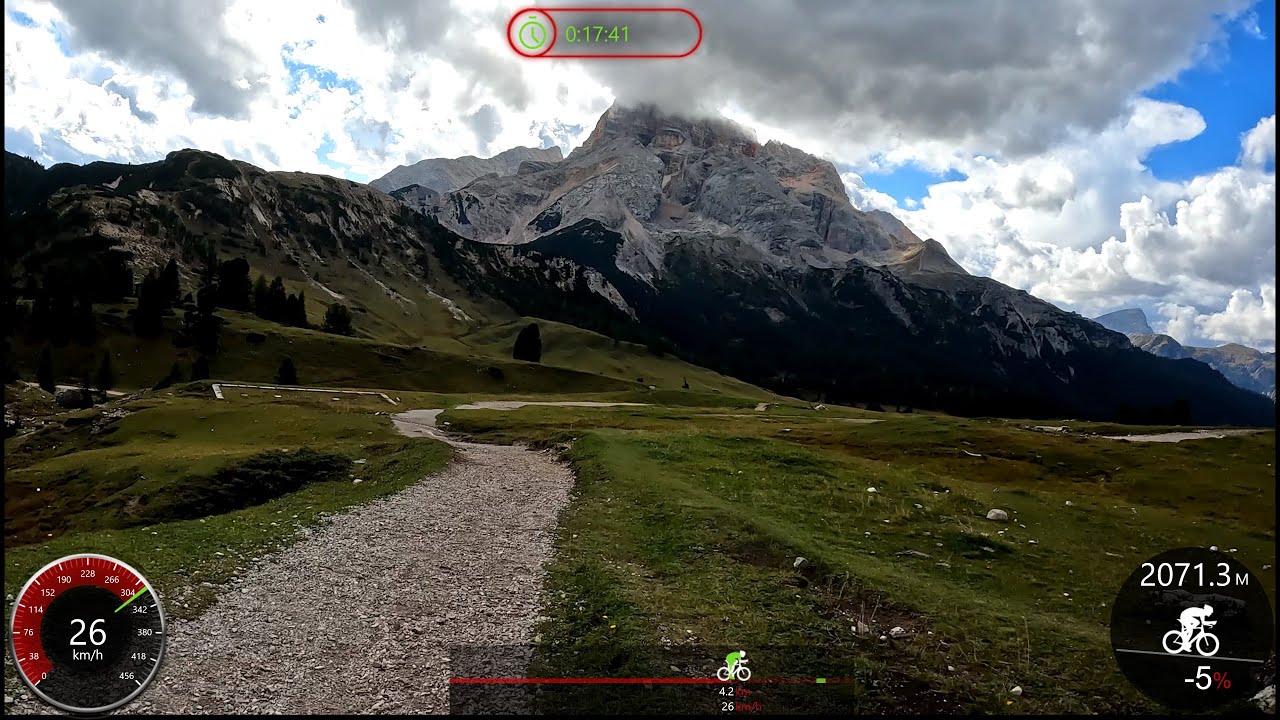 20 minute Scenic Bike Trail Indoor Cycling South Tyrol Garmin 4K Video