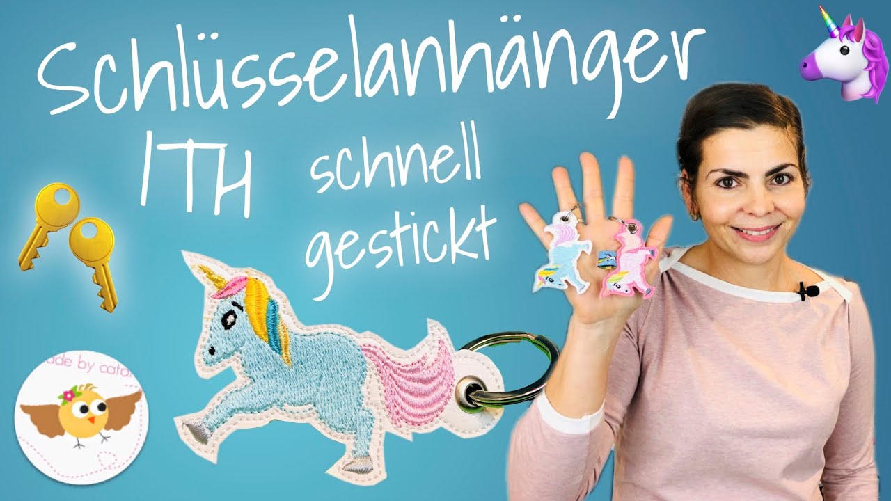 Schlüsselanhänger einfach aus Filz/Kunstleder sticken ❤︎ Made by Cataffo