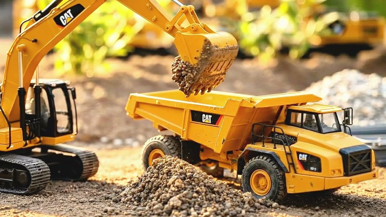 RC Excavator & Dump Truck in Action | Miniature River Dredging Project