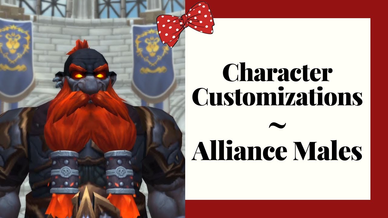 WoW Shadowlands (Beta) Customizations - All Male Alliance & Allied Races