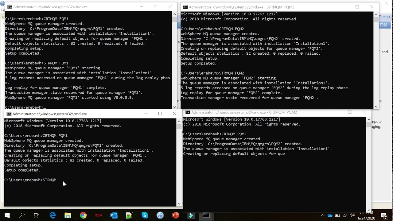 WMQ Clustering and Repository(Full and Partial)