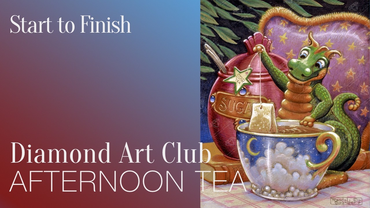 Afternoon Tea 💚 | Diamond Painting Start to Finish | Diamond Art Club