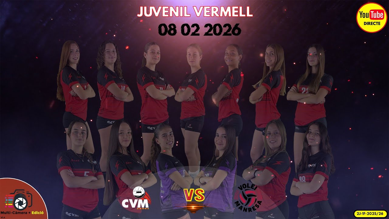 Club Volei Molins Vermell VS  AE Volei Manresa Lila -- Juvenill --