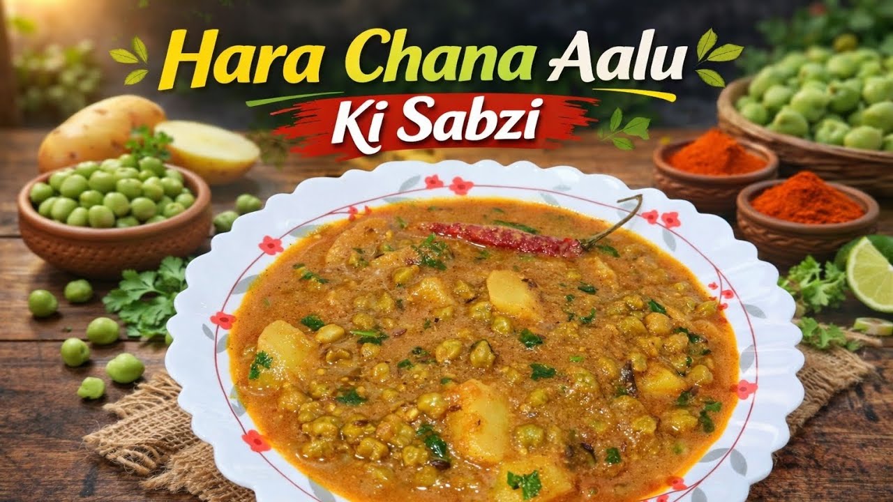 Sardi Special Hara Chana Aalu Ki Sabzi