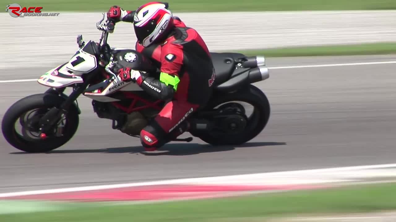 NEW Ducati Hypermotard 1100 GP - Great Riding on Track + onboard