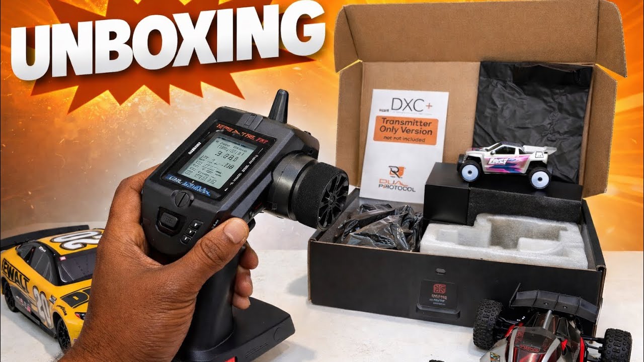Spektrum RC DXC+ 12-Channel DSMR+ Surface Radio unboxing and bind to Losi Micro-T