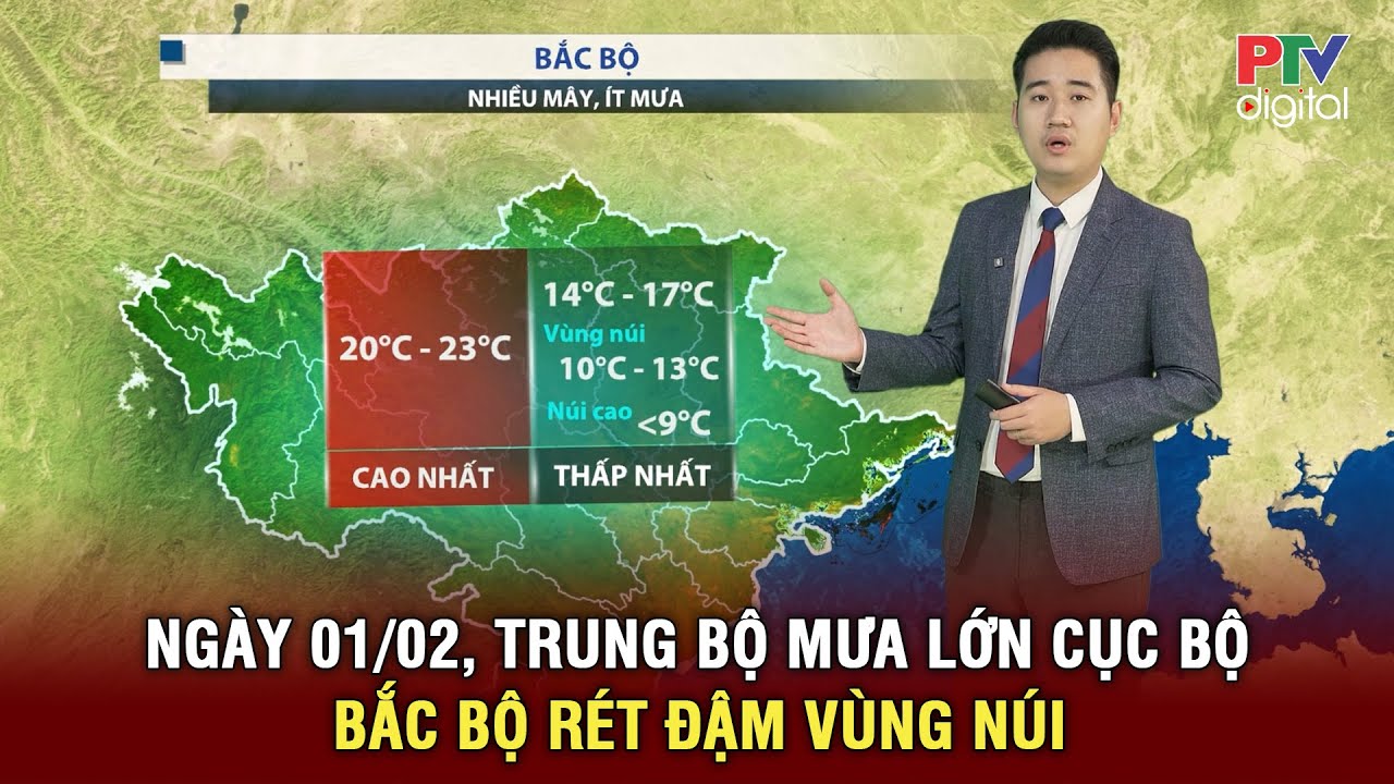 Dự báo thời tiết 01-03/02 | Trung Bộ mưa lớn cục bộ, trời rét; Bắc Bộ duy trì rét đậm vùng núi