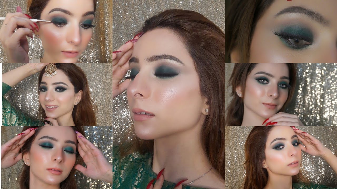 Intense Green Smokey Eyes Makeup Tutorial | Maham Pasha