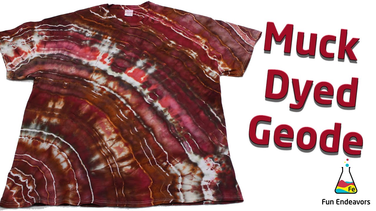 Tie Dye Designs:  Red Brecciated Jasper Inspired Ice Dyed Geode
