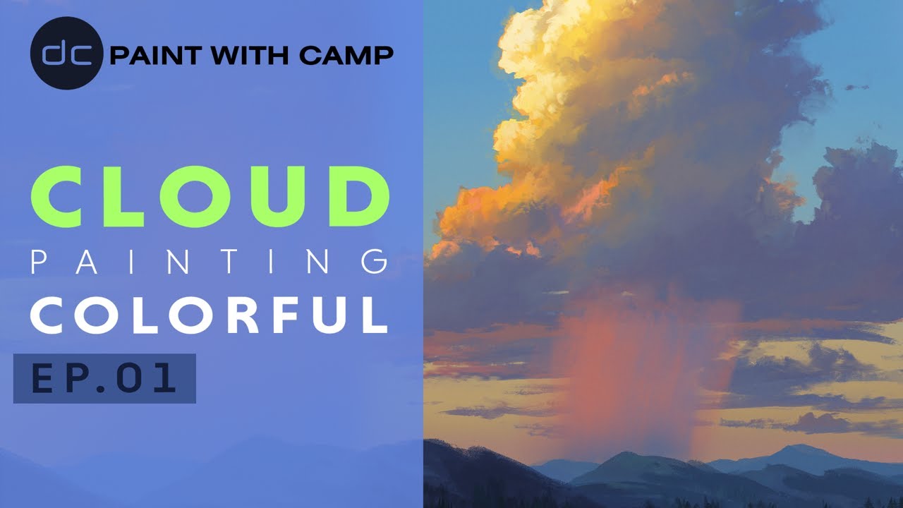 How to paint sunset cloud / Landscape Environment / Digital Painting Timeslape
