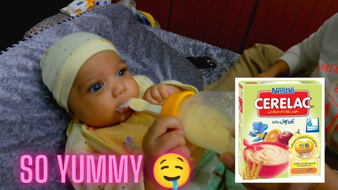 First time 3 months old baby eating solid food || reaction || Baby Uriella😍