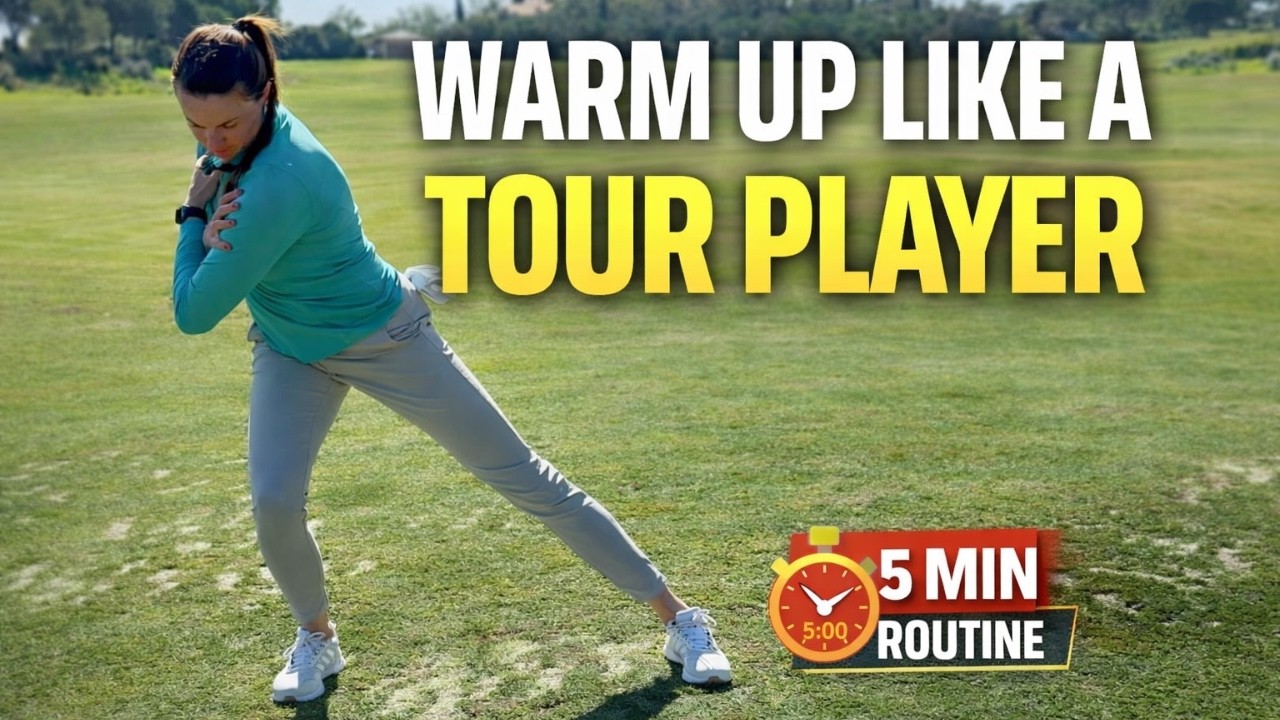 Разминка как у игрока PGA Tour &mdash; спортзал не нужен! (5-минутная разминка на тренировочном поле!)