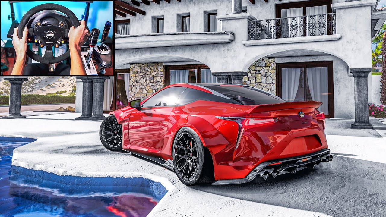 1000HP Anti-Lag Lexus LC500 - Forza Horizon 5 (Steering Wheel + Shifter) Gameplay