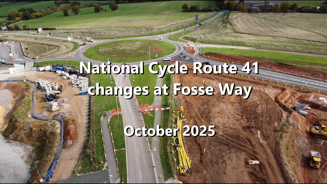 National Cycle Route 41 changes at Fosse Way (Oct 25)