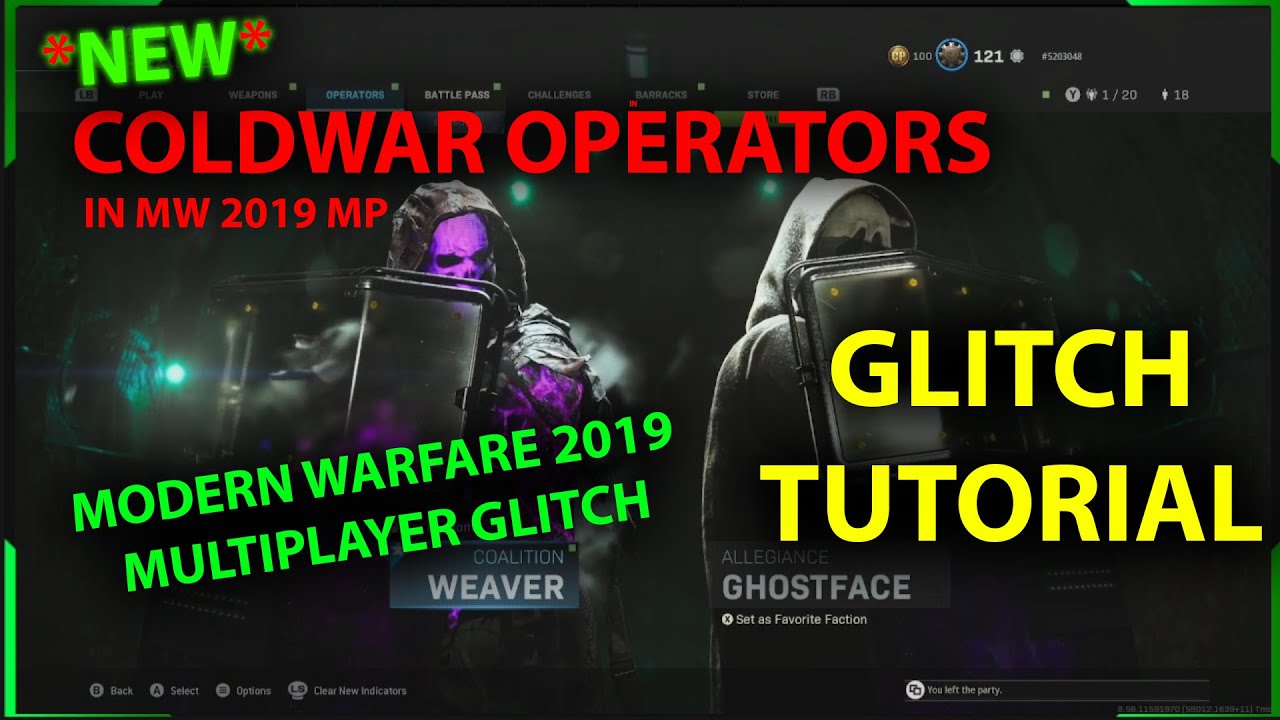 coldwar operators in modern warfare 2019 glitch turotial, how to get cold war operators ...*patched*