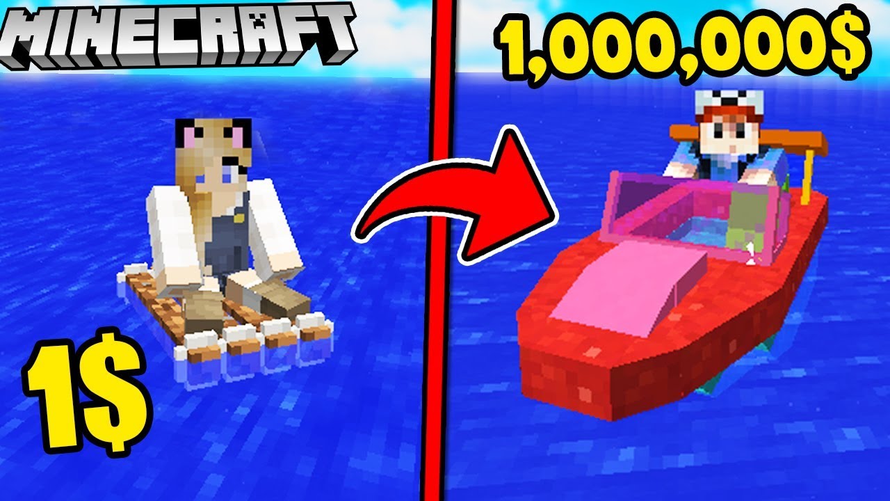 MINECRAFT - ŁÓDKA ZA 1$ VS ŁÓDKA ZA 1,000,000$ | Vito i Bella
