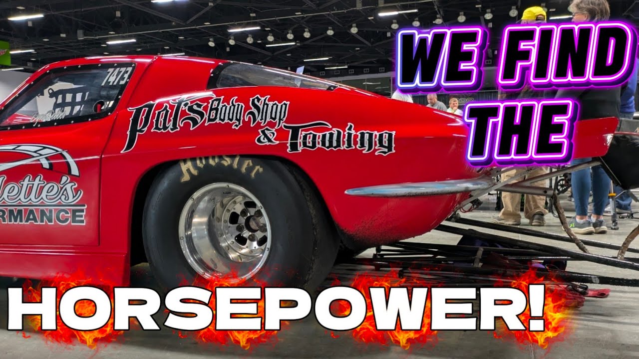 Checking out the horsepower at the Shriners drag racing and Hot rod expo