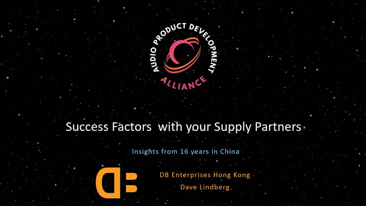 Success Factors with your Supply Partners from Dave Lindberg | APDA Webinar #1