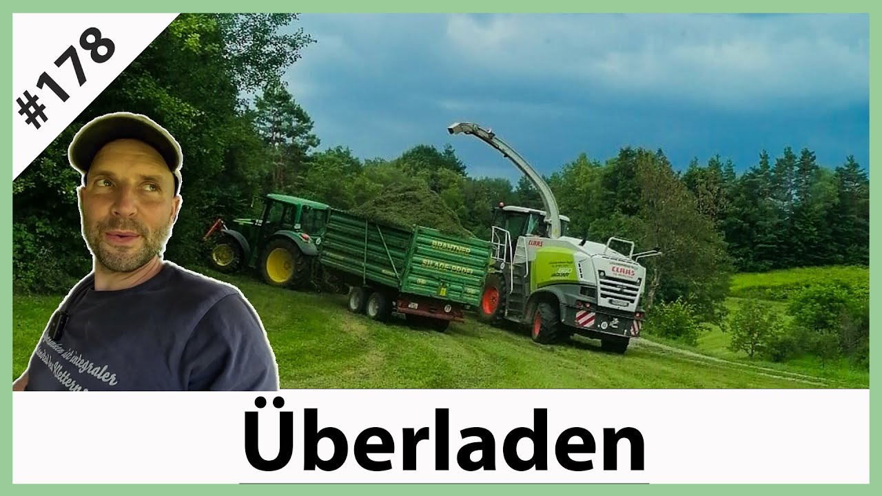 Silo fahren John Deere 6320 und Class Jaguar 860 - neue Weide für die Yaks -