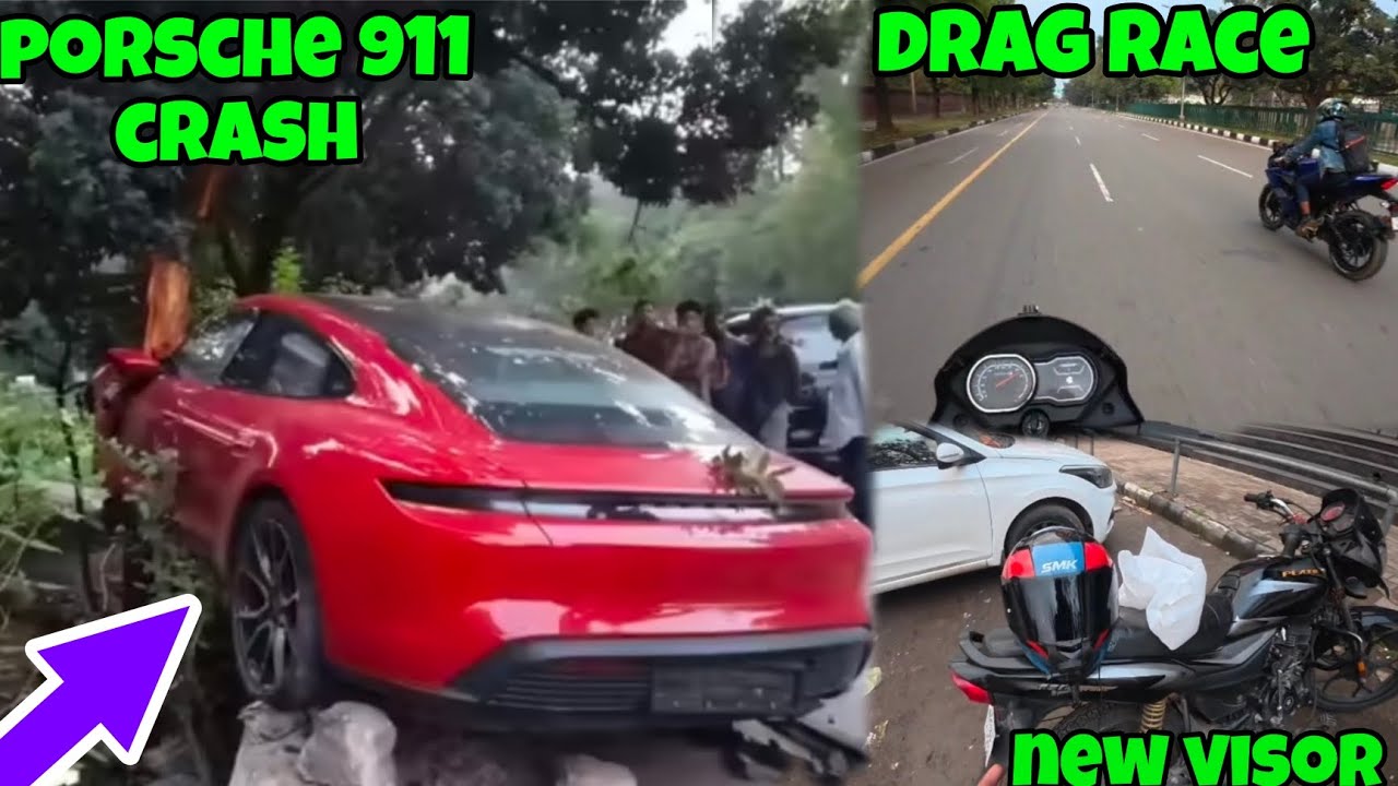 Porsche 911 Crash 😱 R15 Drag Race Ka Sach!  Day 31