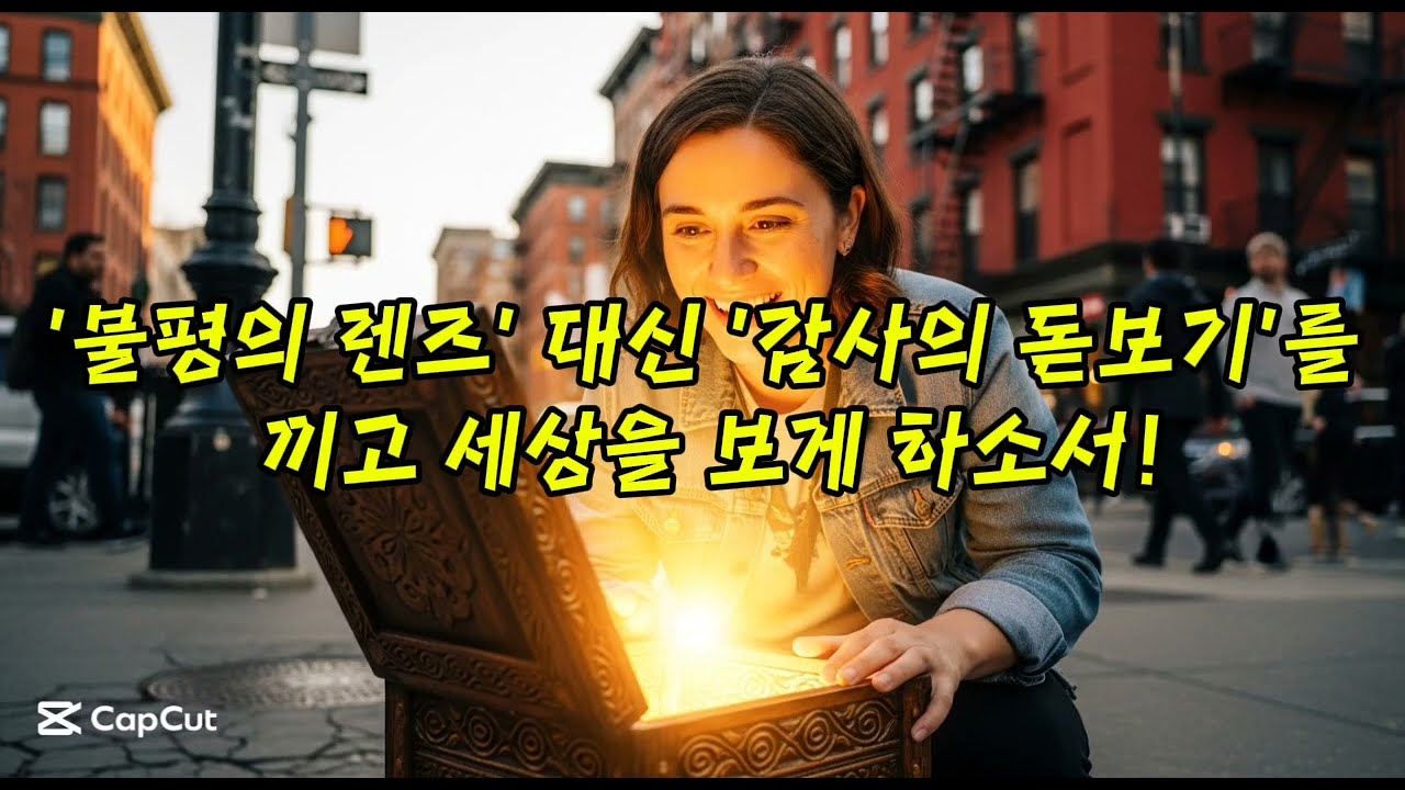 오늘은 '불평의 렌즈'를 벗고 '감사의 돋보기'를 들어보세요!|