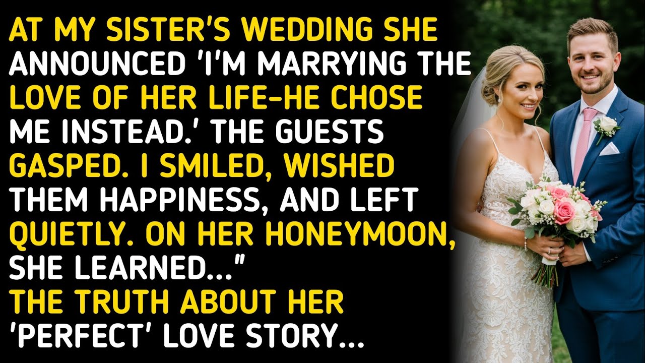 AT MY SISTER'S WEDDING SHE ANNOUNCED 'I'M MARRYING THE LOVE OF HER LIFE-HE CHOSE ME INSTEAD.' T...