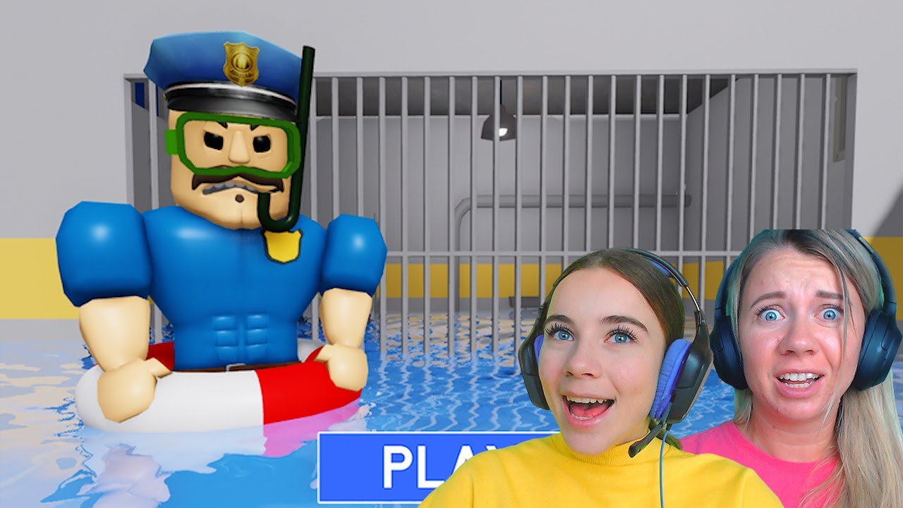 ПЛАВАЕМ В ТЮРЬМЕ БАРРИ С МАМОЙ в ROBLOX!