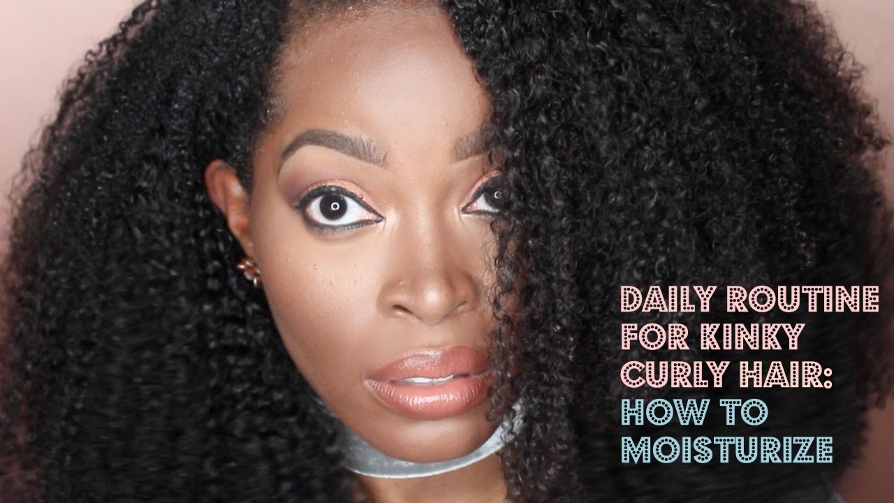 How to Maintain and Moisturize Kinky Curly Natural Textured Hair: Hergivenhair Coily U Part Wig