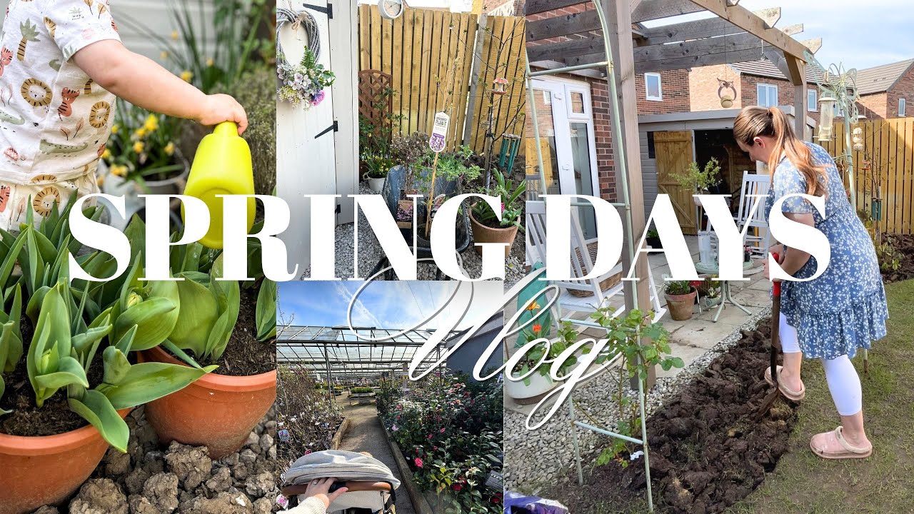 A SUNNY DAY IN THE GARDEN | spring garden tour 🌷🐝 family trip to the garden centre & time planting