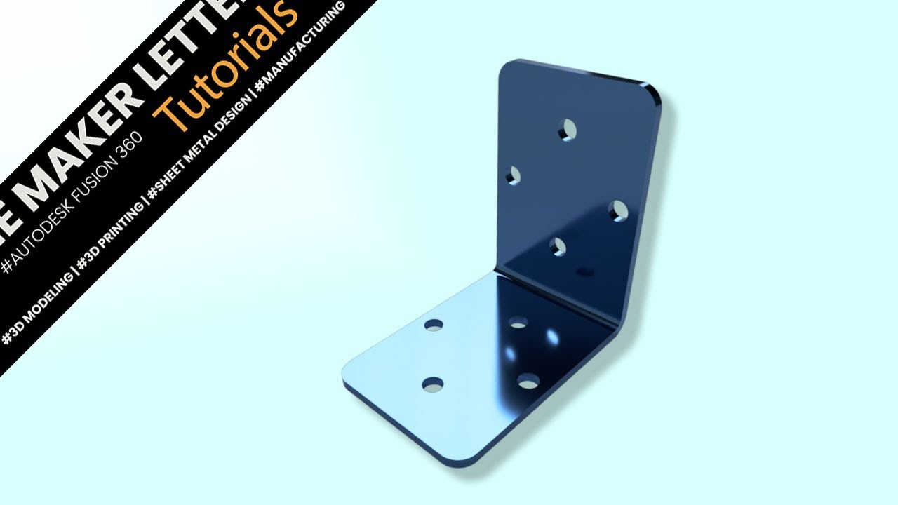 Угловой кронштейн из листового металла | Проект Autodesk Fusion 360