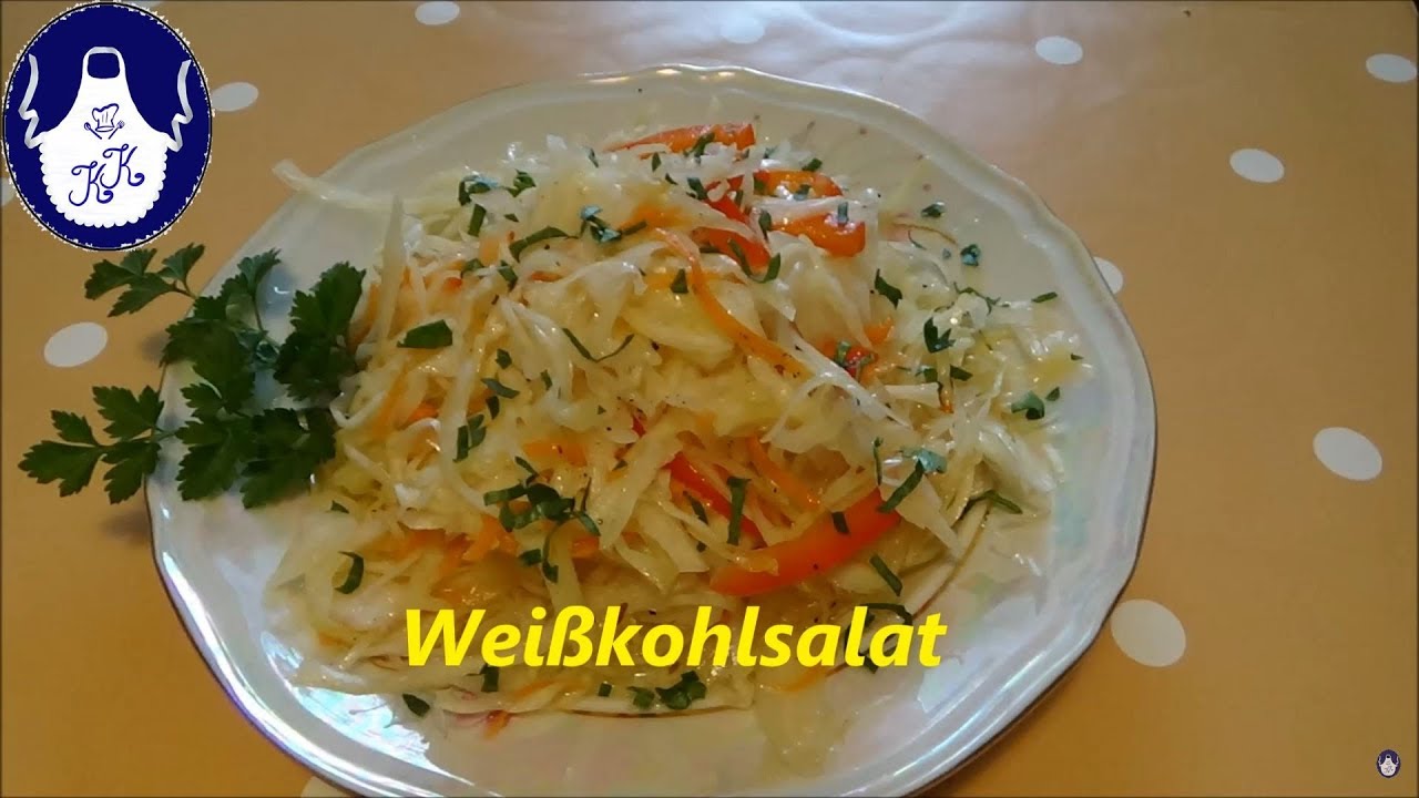 Eingelegte Weißkohlsalat auch für den sofortigen Verzehr