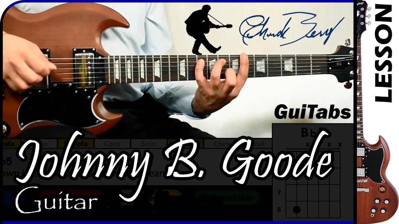 How to play JOHNNY B. GOODE 🎸 [Rhythm] - Chuck Berry / GUITAR Lesson 🎸 / GuiTabs #021 A