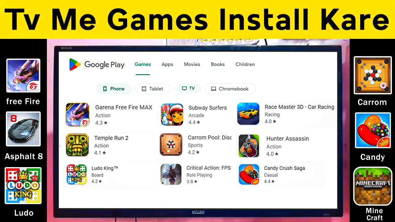 Smart Tv Me Game Kaise Khele | Led Tv Me Game Kaise Khele | Install Games in Tv