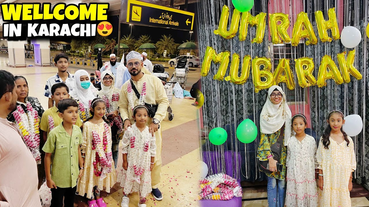 Umrah Mubarak 🎉 Family Ka Emotional Welcome at Karachi Airport | Ayeza Rani Vlogs