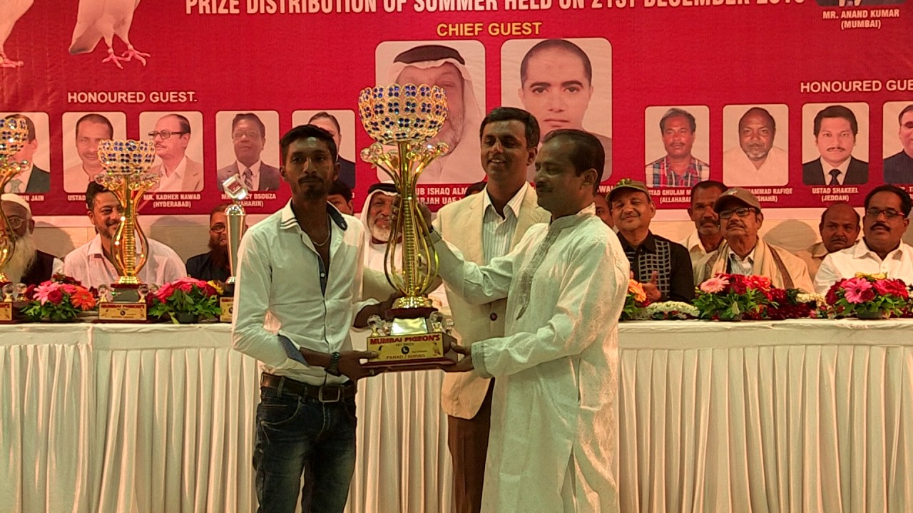 MUMBAI PIGEON'S  ---1st PRIZE FAHAD GIVEN BY USTAD MOHD.JAVED ( GUDDU BHAI ) 0n 01 05 2016