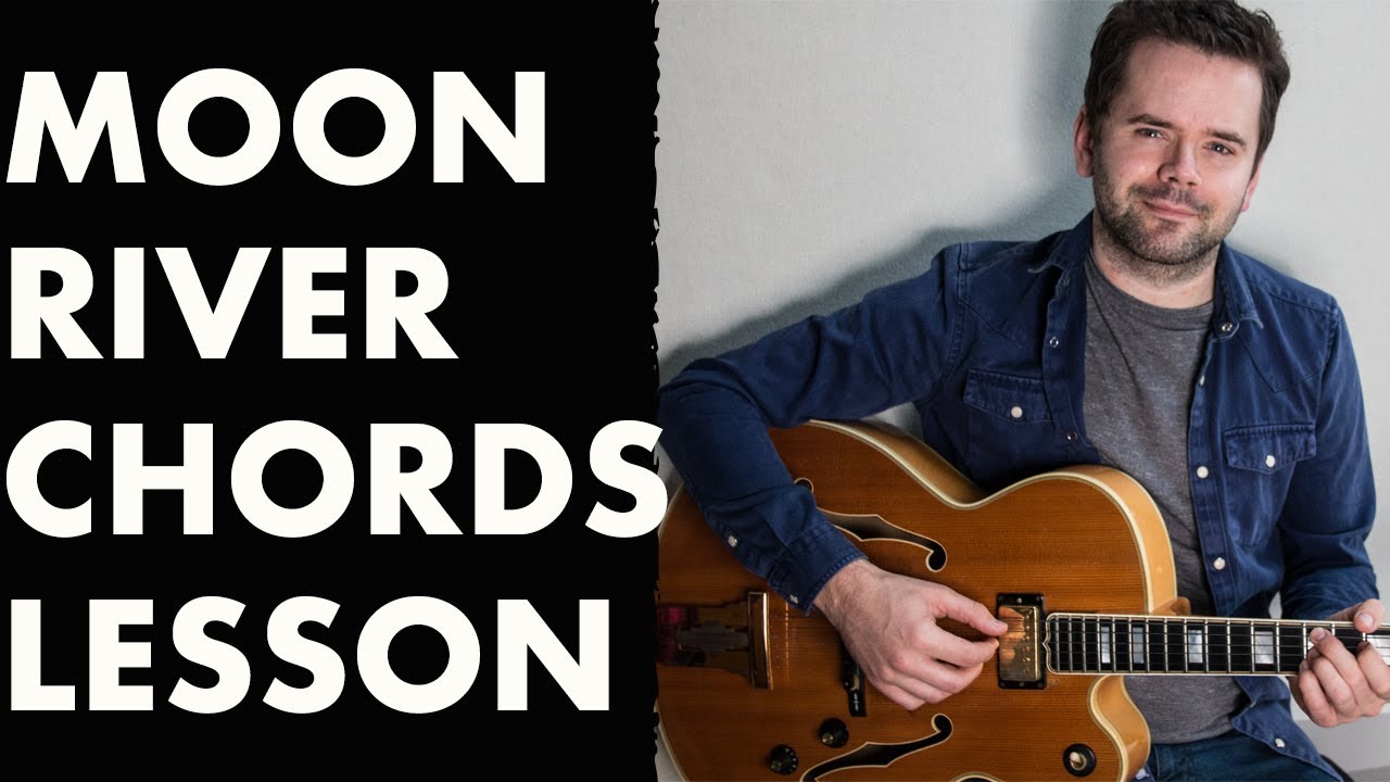 🔴Moon river jazz guitar chords lesson 🎸