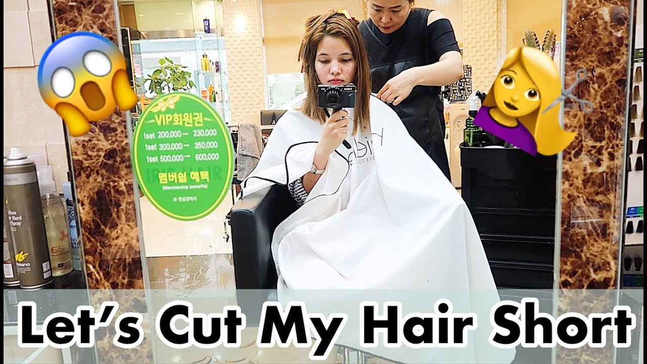 I cut my hair short in Korea...😃