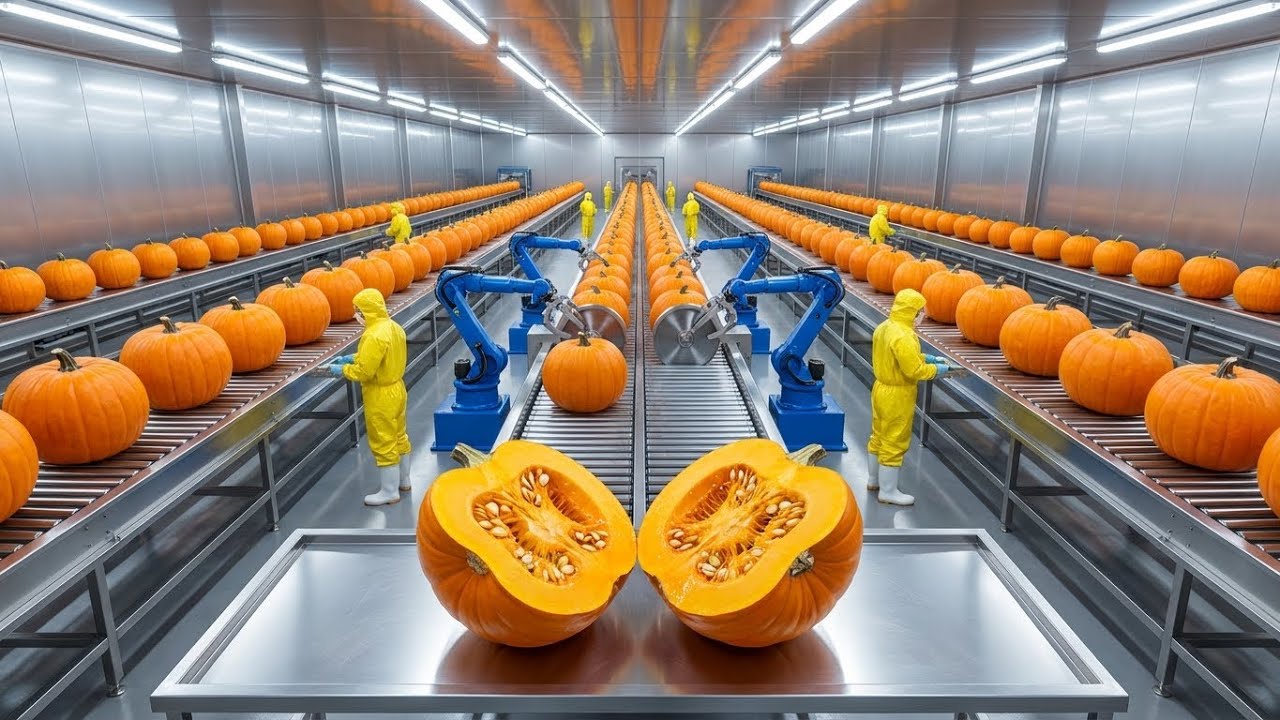 Inside the Modern Pumpkin Factory: From Seed to Purée (Full Process)